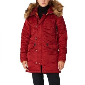 Alpha Industries Women’s Faux Fur Hood N-3B Parka size Medium.